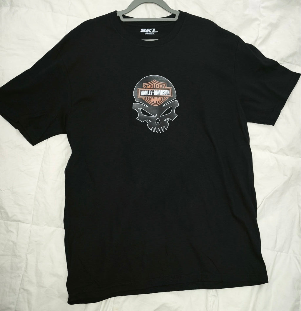 T-Shirt Moto Style Harley Forty Eight 48 Noir | T-Shirt Motard Homme | Impression Avant & Dos XXL | SKL Motion