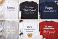 T-shirt personnalisé texte, prénom ,  date etc... Message et création sur mesure