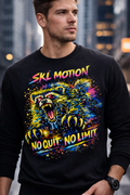 Sweatshirt Unisexe Noir – SKL Motion “No Quit No Limit” Neon Wolverine | Collection Motivation