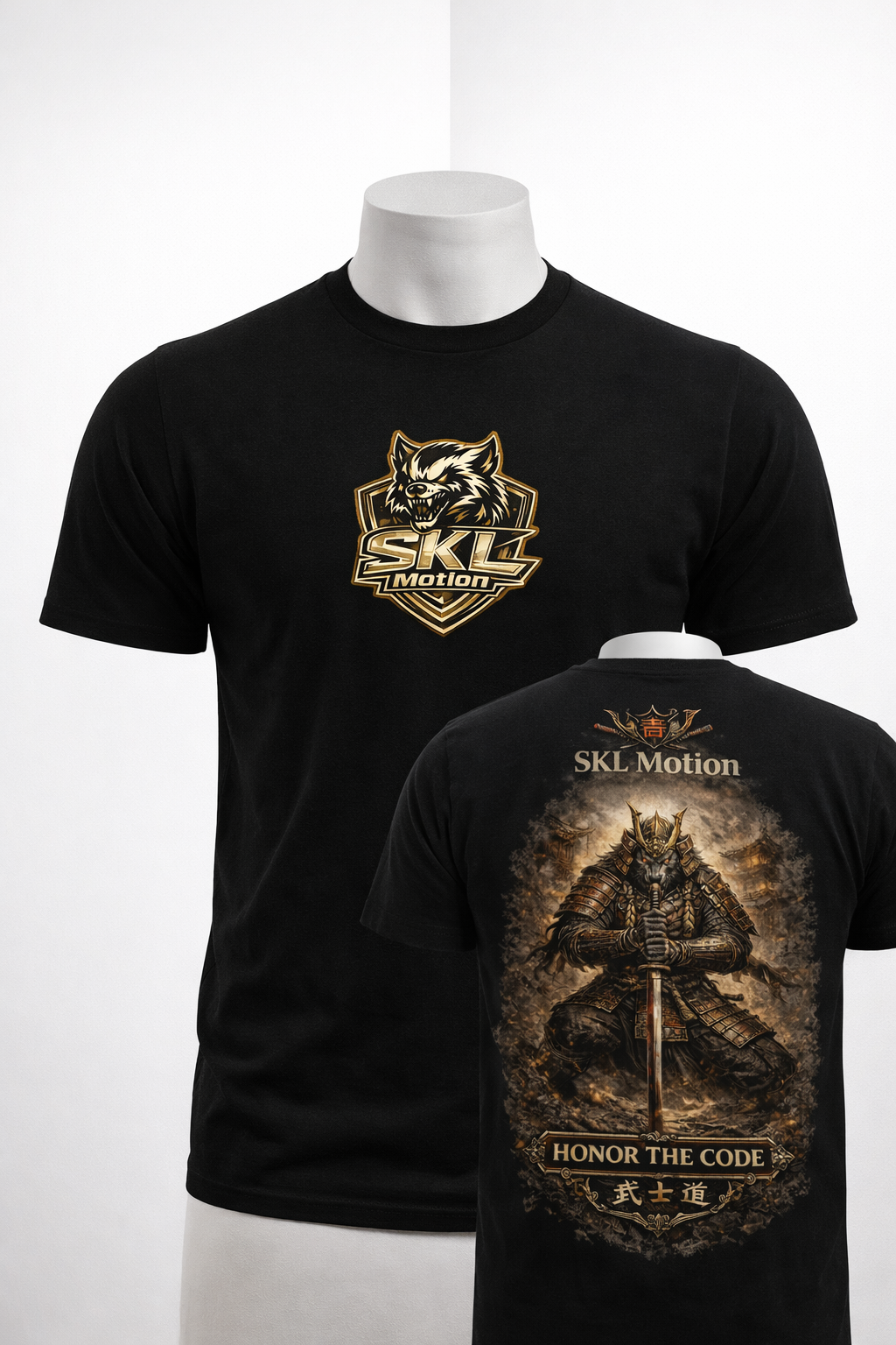 T-shirt Guerrier Samouraï – Collection Warrior SKL Motion – No Quit No Limit – Homme / Femme