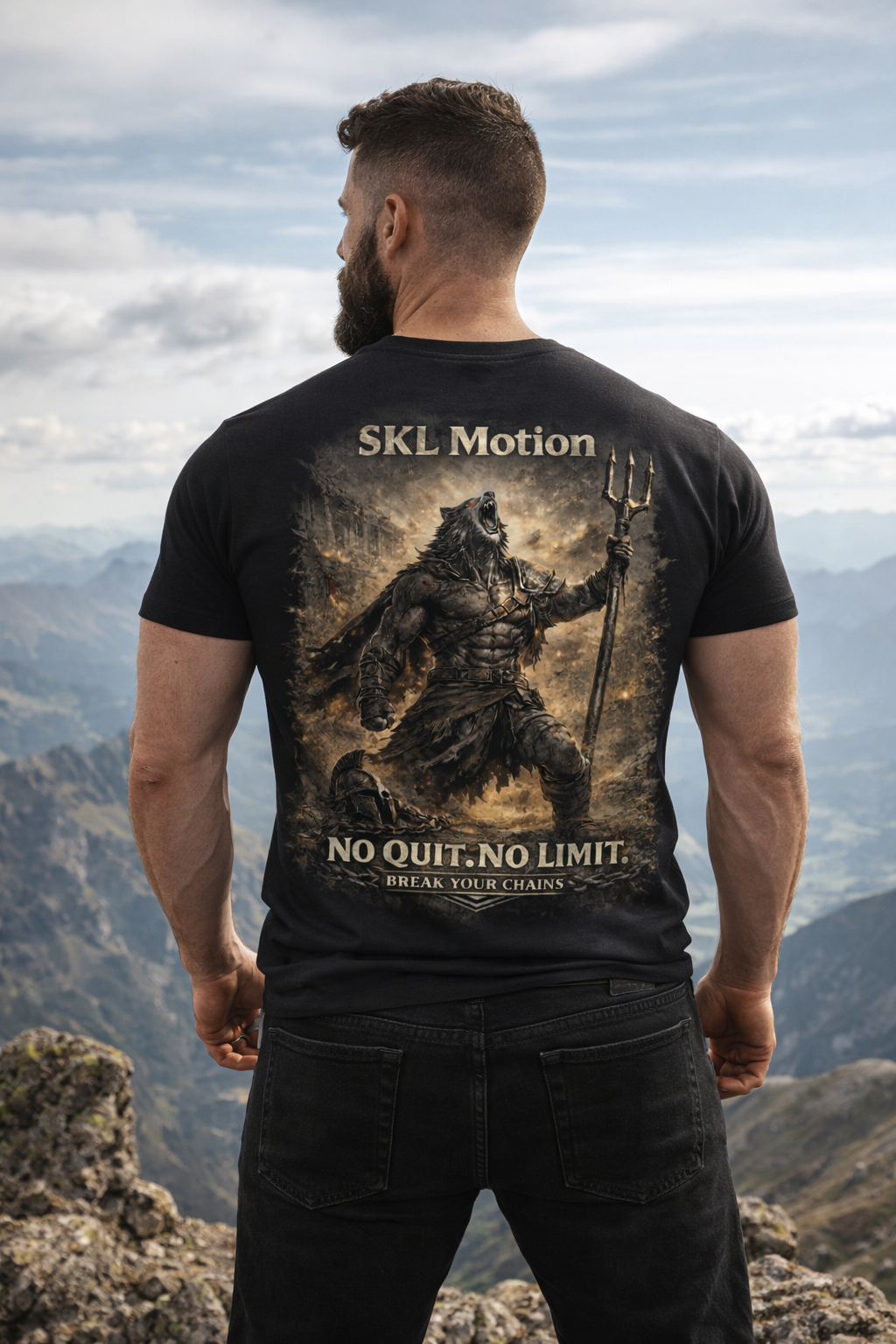 T-shirt Gladiateur Warrior – Collection Warrior -No Quit No Limit – Homme / Femme | SKL Motion