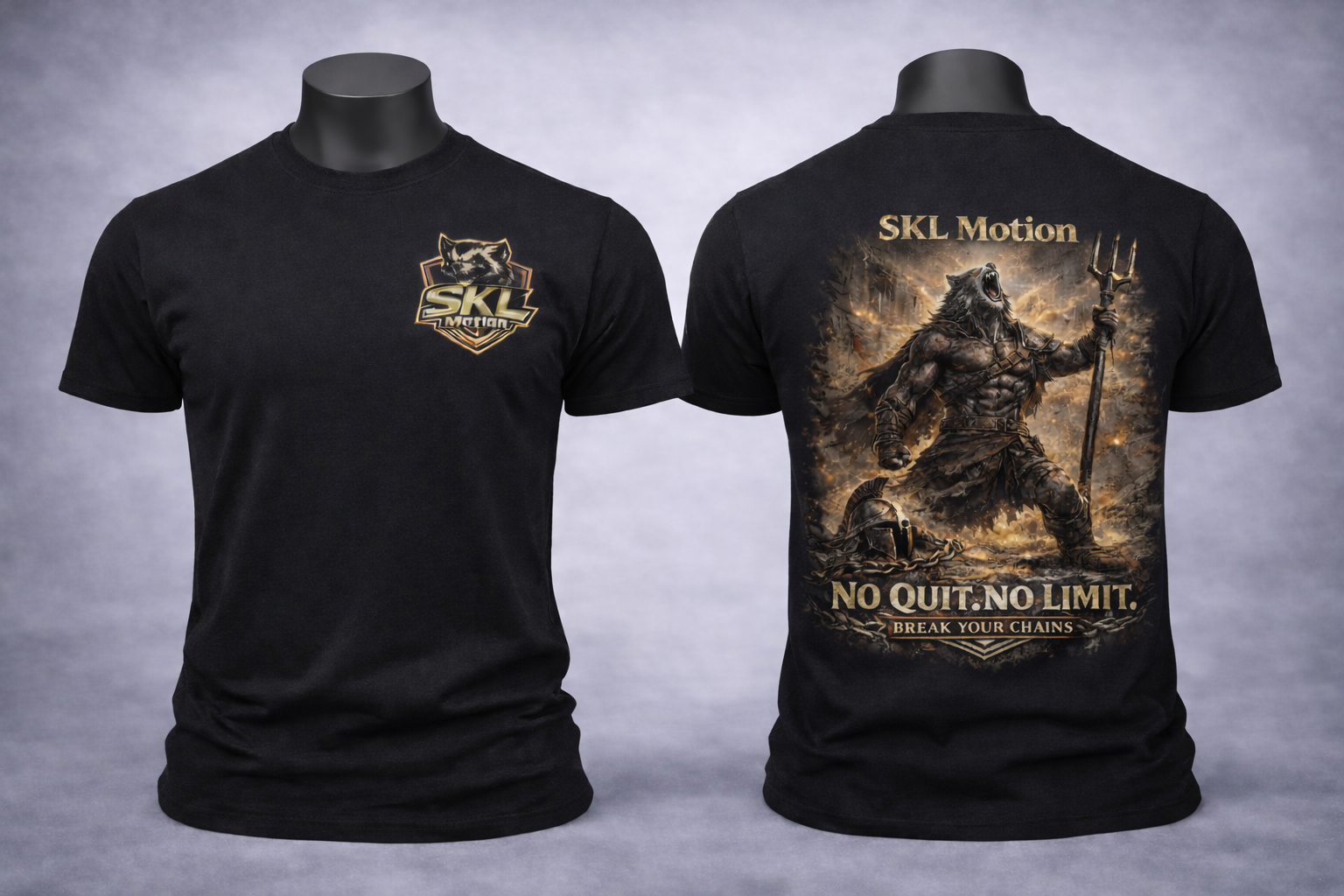 T-shirt Gladiateur Warrior – Collection Warrior -No Quit No Limit – Homme / Femme | SKL Motion
