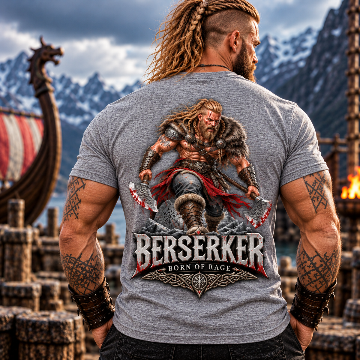 Berserker humain au port enneigé