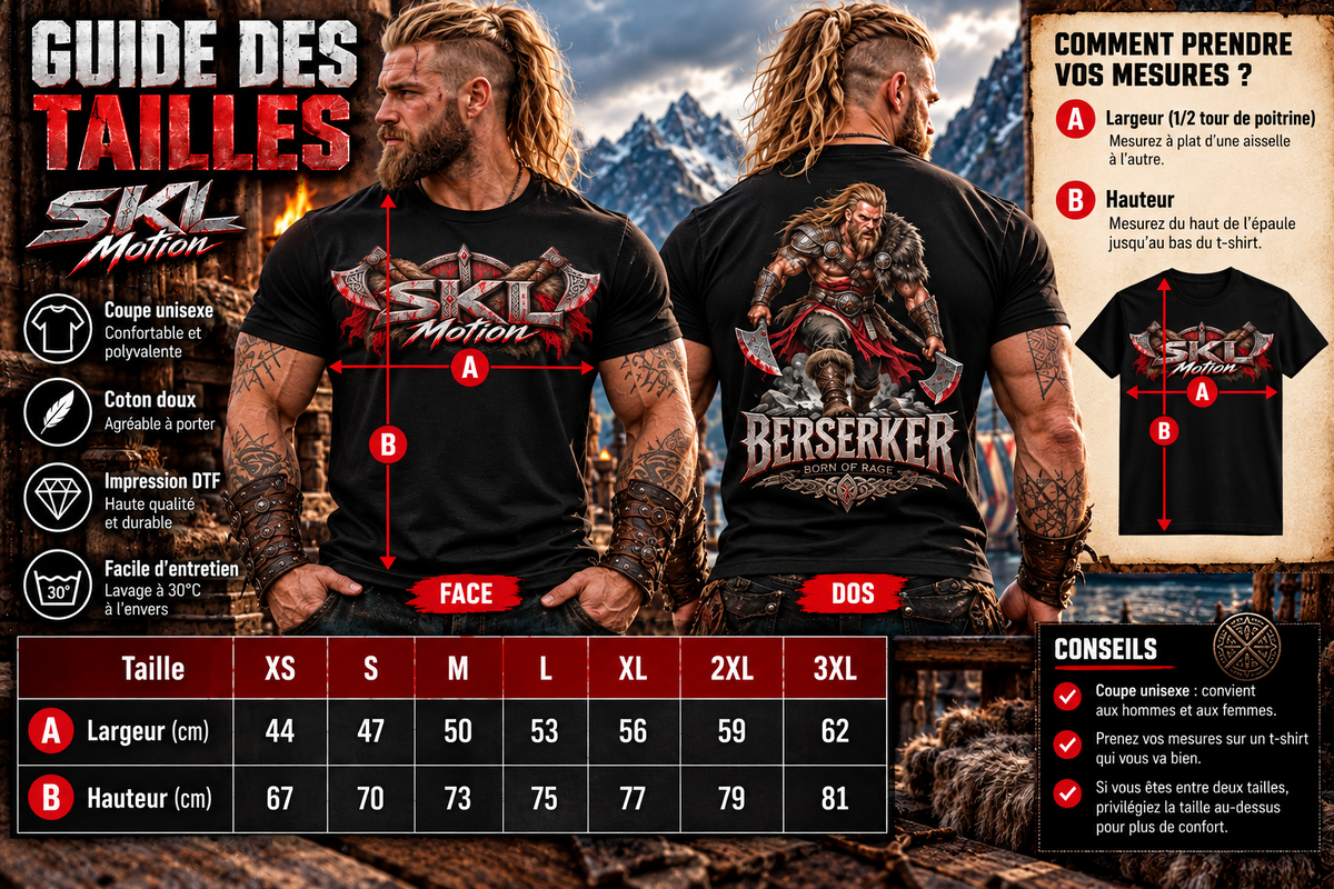 Guide des tailles SKL Motion