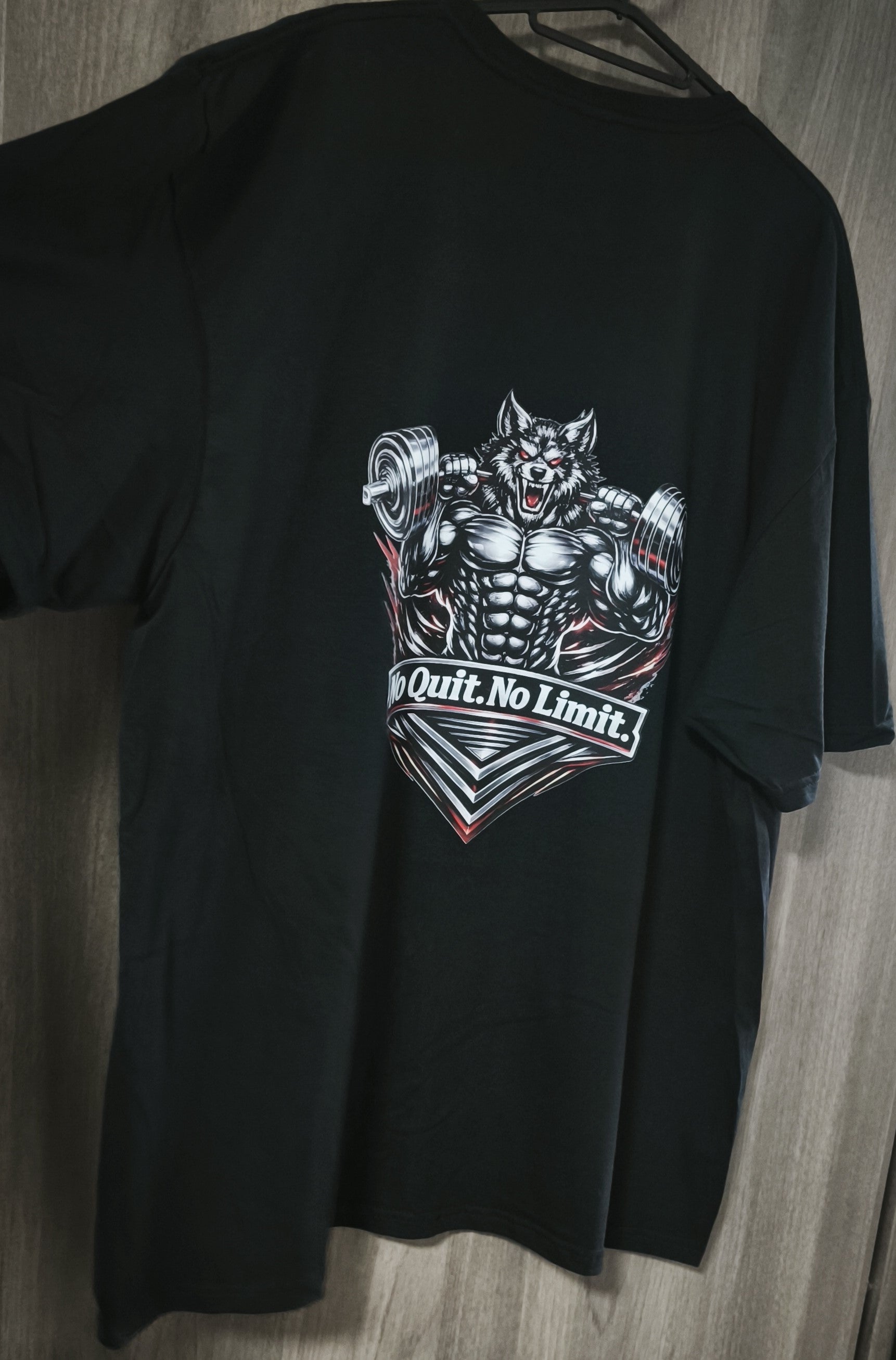 T-Shirt Musculation Homme Femme – No Quit No Limit – SKL Motion Wolverine – Tee Shirt Sport Fitness Gym – Coton Premium