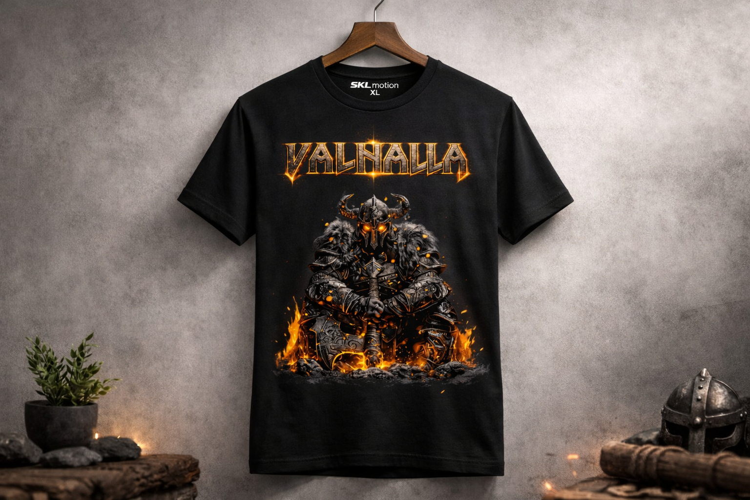 T-shirt Viking Valhalla  – SKL Motion – T-shirt Guerrier Nordique