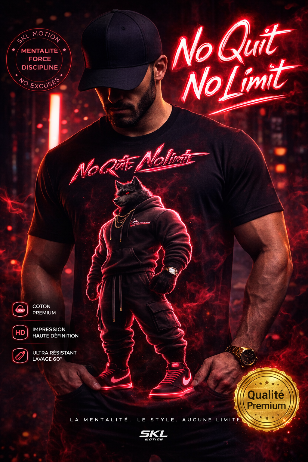 T-shirt Wolverine Limit Breaker Néon Rose | Streetwear SKL Motion | Coton Premium Unisexe