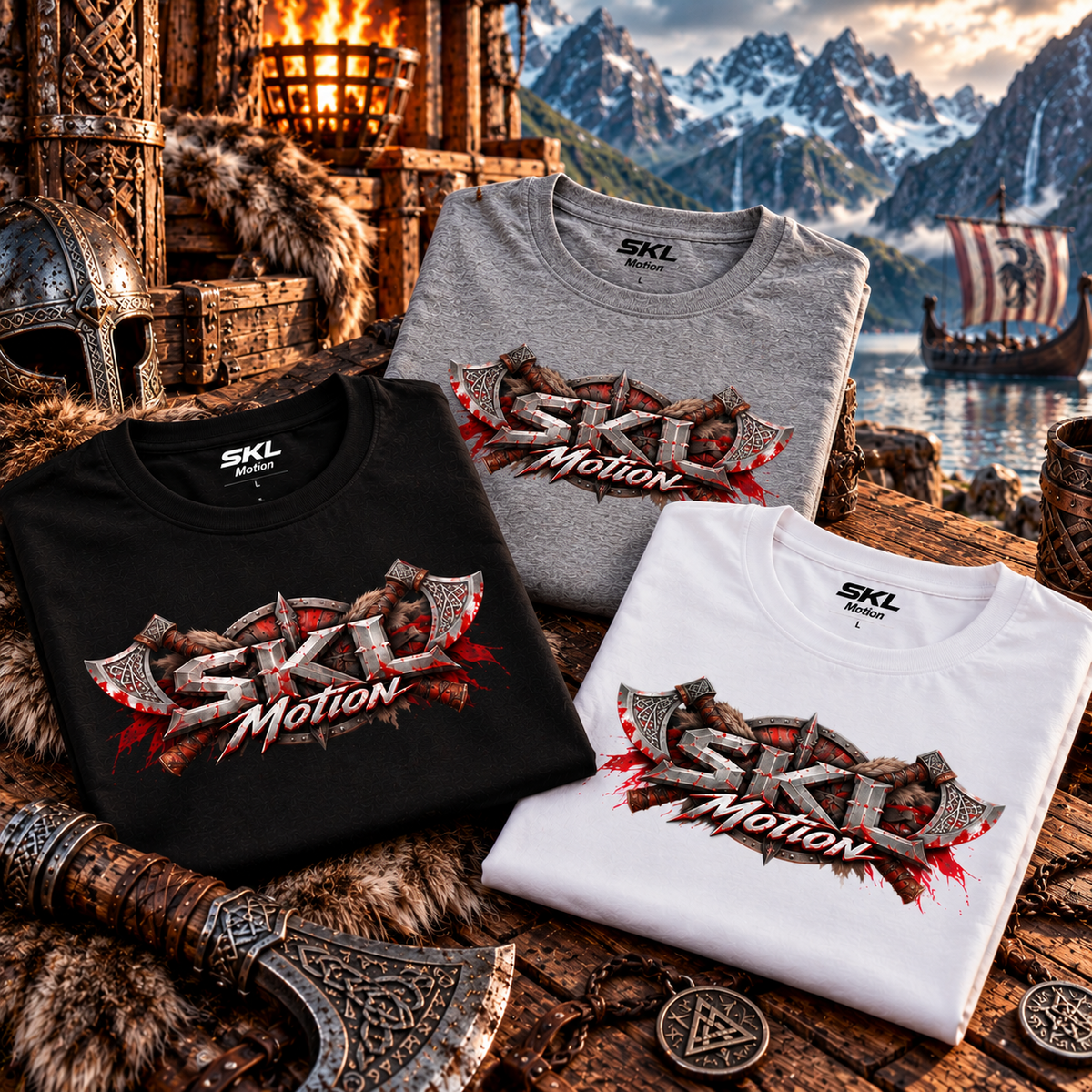 T-shirts Berserker au camp viking