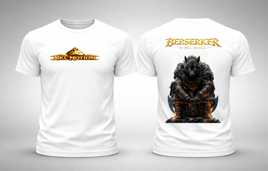 T-shirt Berserker Viking Gothique – SKL Motion – Coton Gildan Softstyle – Warrior Streetwear