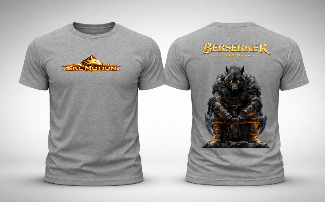 T-shirt Berserker Viking Gothique – SKL Motion – Coton Gildan Softstyle – Warrior Streetwear
