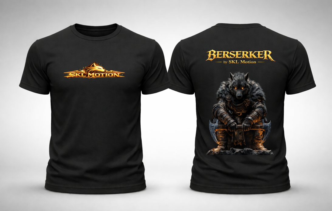 T-shirt Berserker Viking Gothique – SKL Motion – Coton Gildan Softstyle – Warrior Streetwear