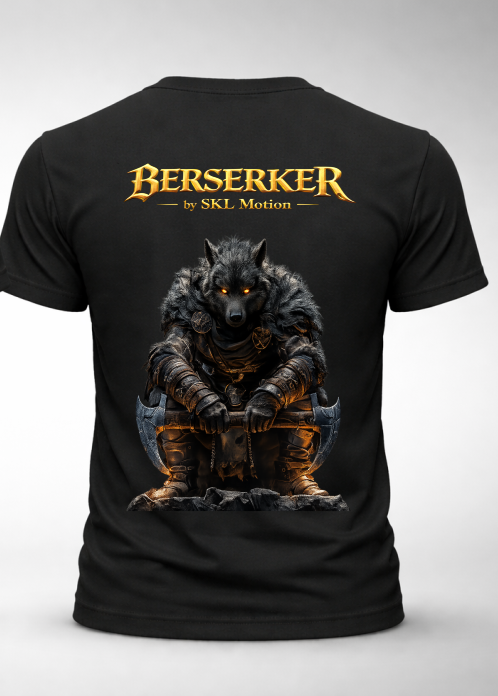 T-shirt Berserker Viking Gothique – SKL Motion – Coton Gildan Softstyle – Warrior Streetwear