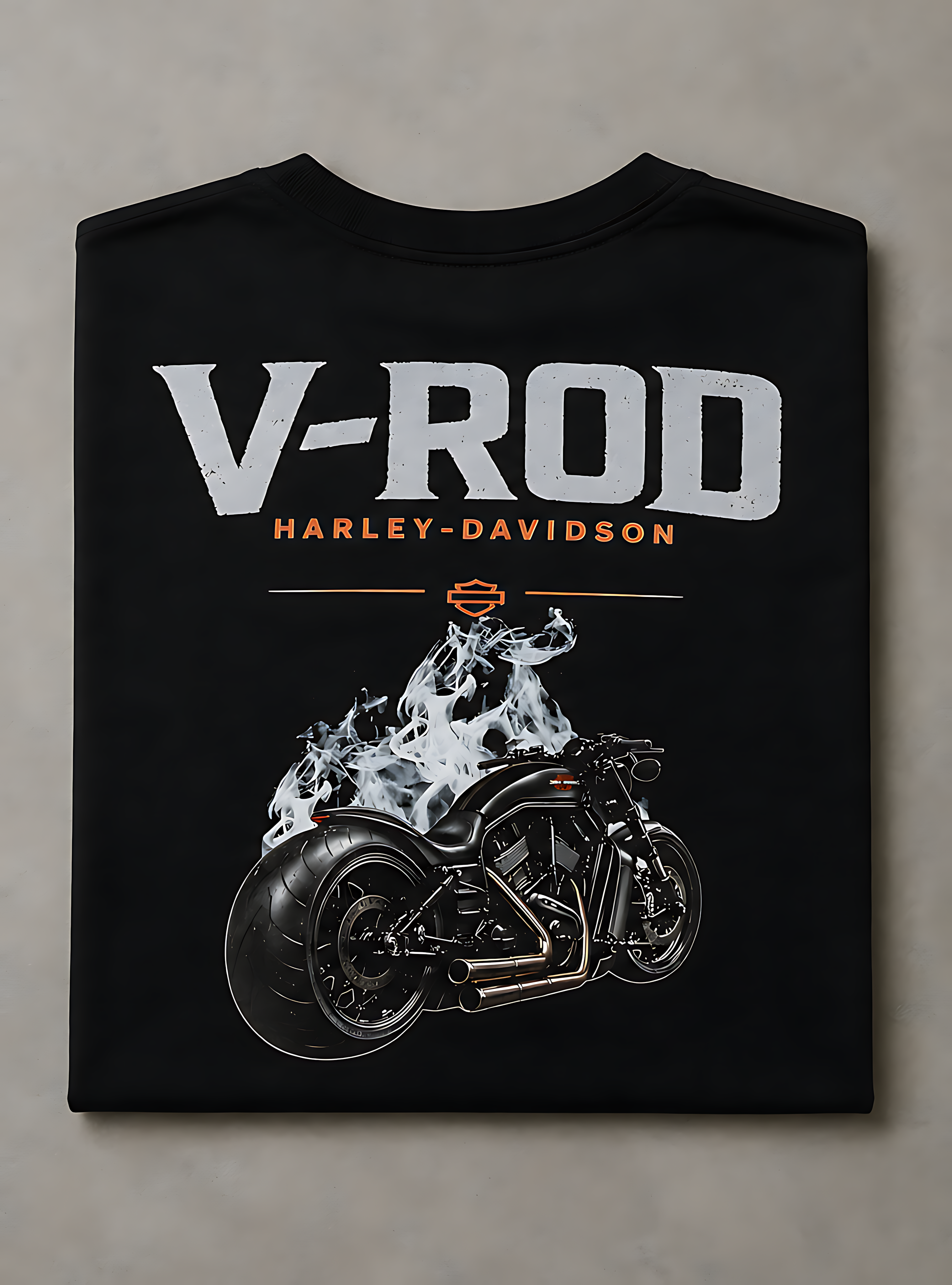 T-Shirt Moto V-Rod Noir | T-Shirt Motard Homme | Impression Avant & Dos XXL | SKL Motion