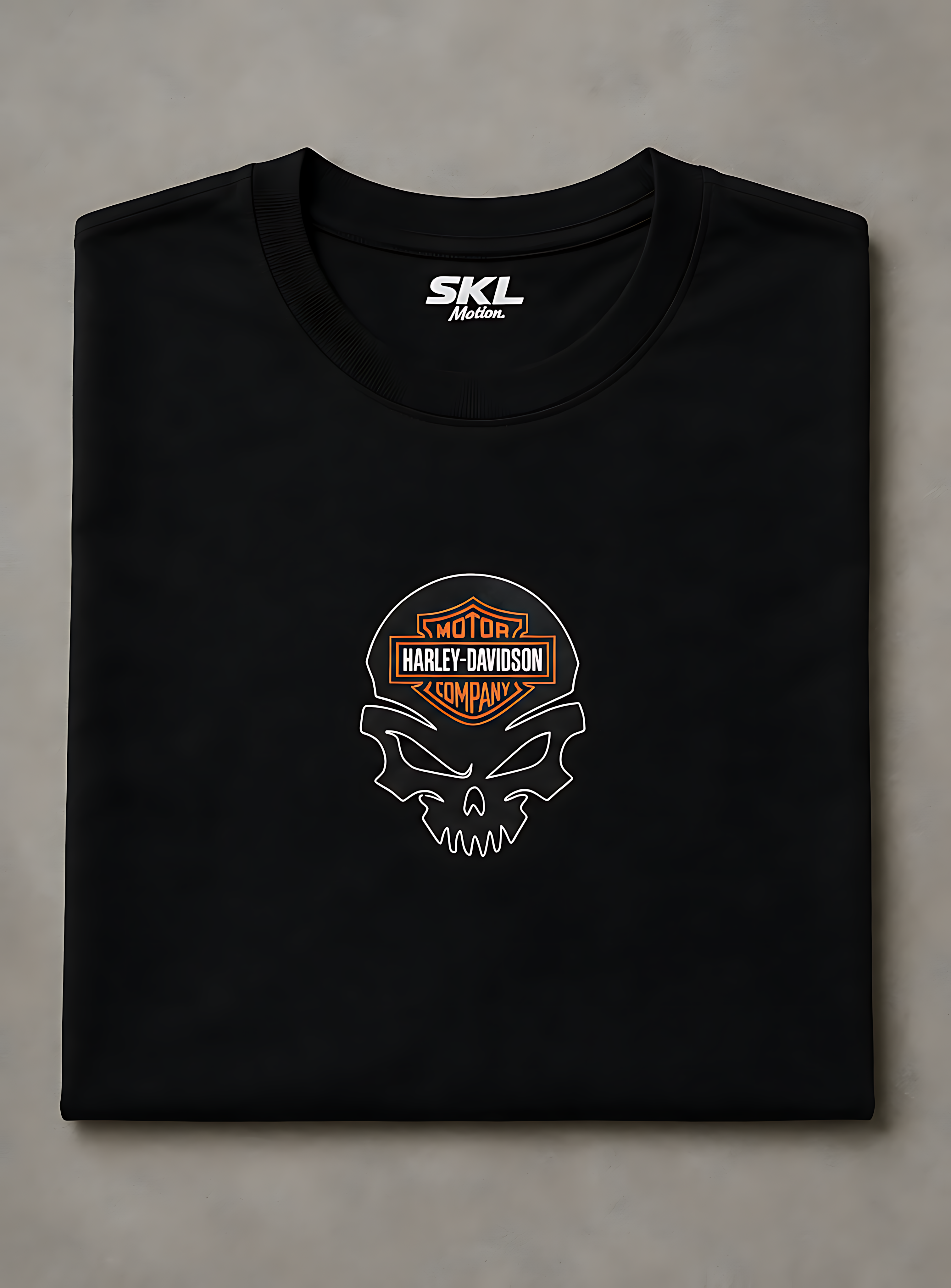 T-Shirt Moto V-Rod Noir | T-Shirt Motard Homme | Impression Avant & Dos XXL | SKL Motion