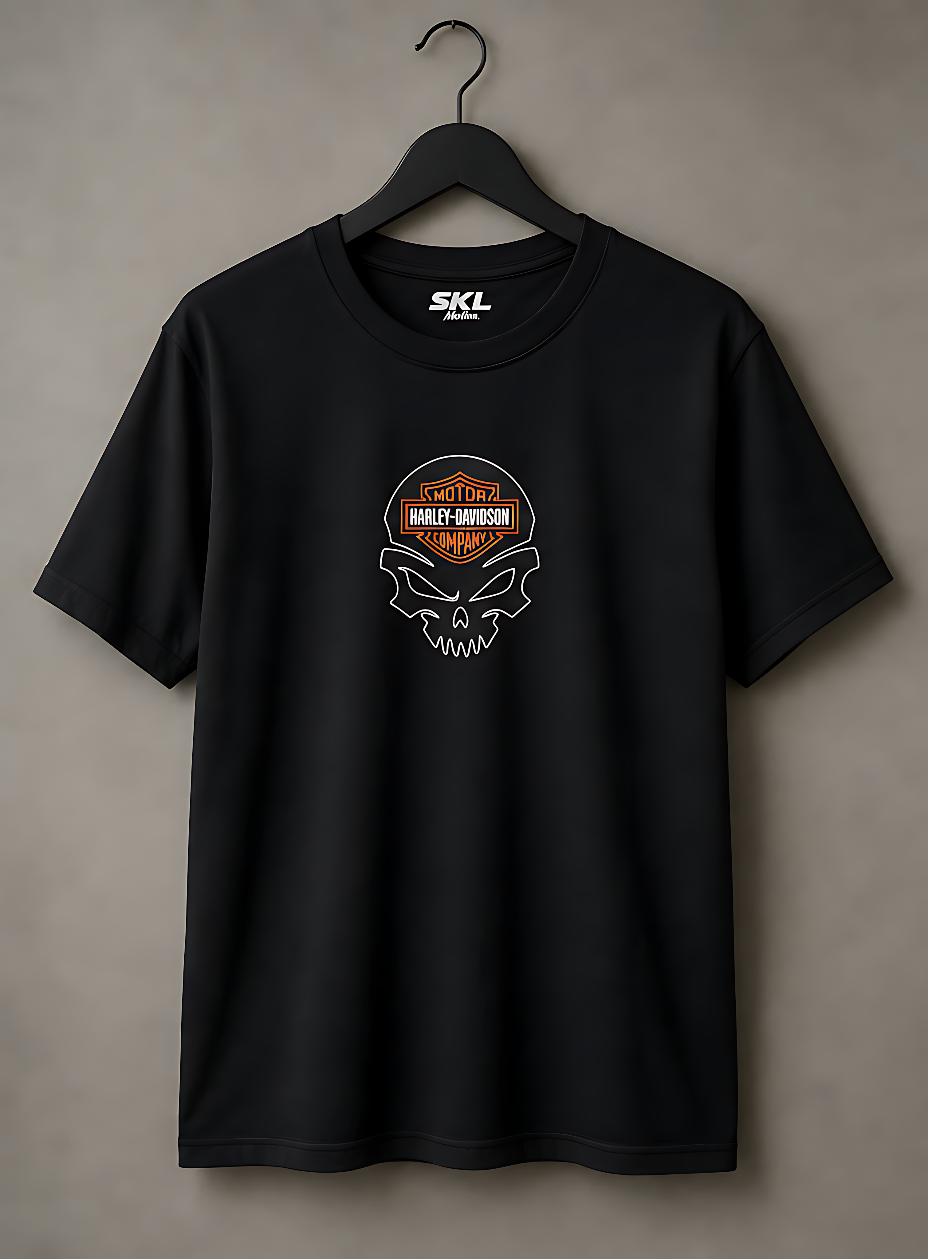 T-Shirt Moto V-Rod Noir | T-Shirt Motard Homme | Impression Avant & Dos XXL | SKL Motion
