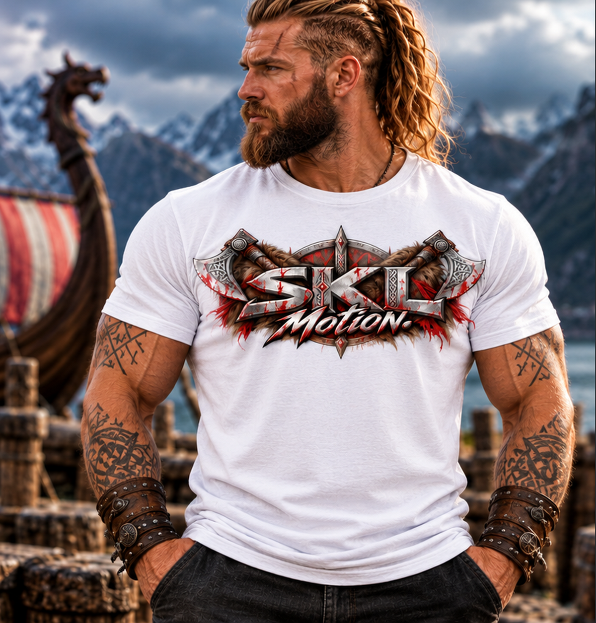 T-shirt Berserker blanc — vue face
