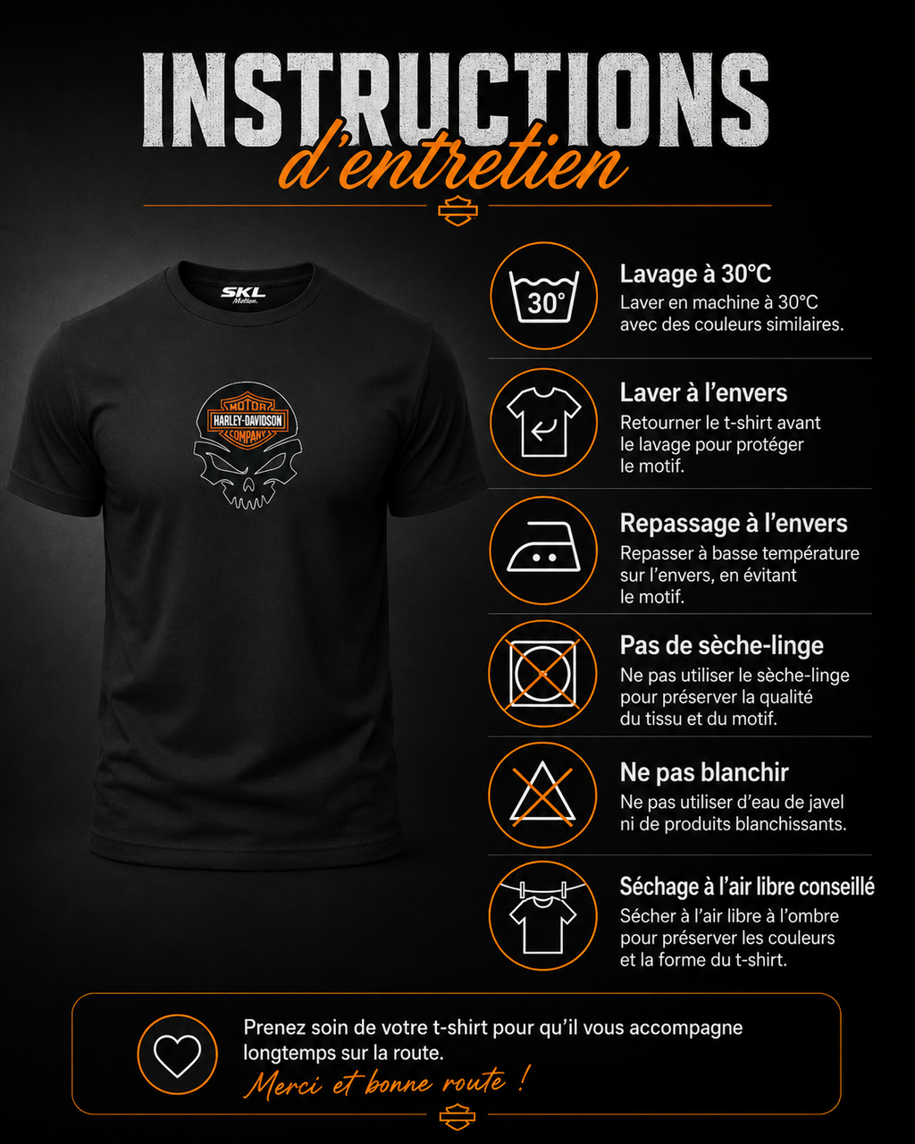 T-shirt Style Harley Street Bob noir – Gildan Softstyle – Design biker moto – XS à 3XL