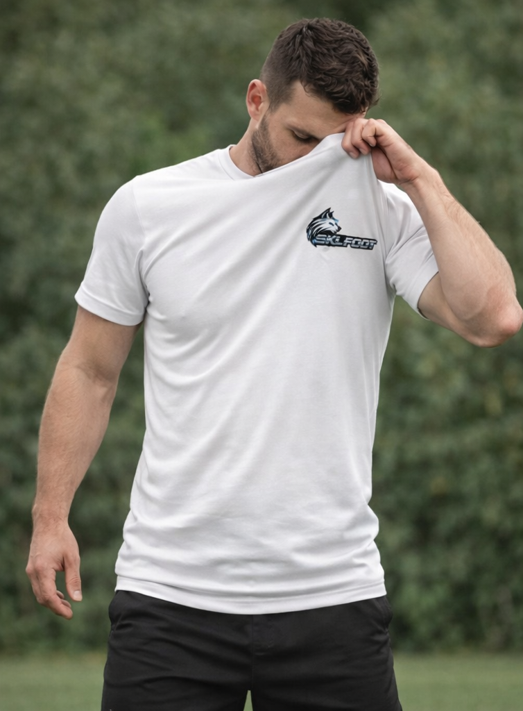 T-shirt Football Homme SKL Wolverine – No Quit No Limit – Sport Streetwear – Gildan Softstyle Noir Blanc Gris