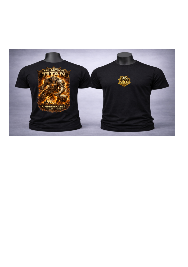 T-shirt Guerrier Titan – Force Colossale & Mental d’Acier – Collection Warrior SKL Motion – Homme / Femme