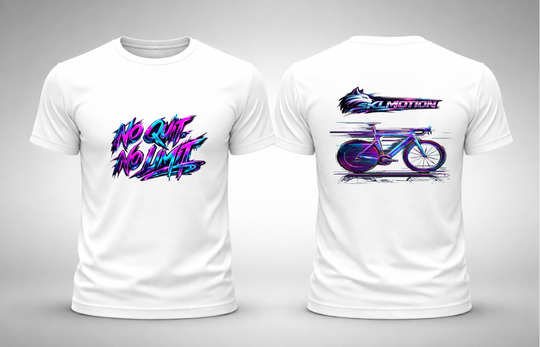 T-shirt Vélo de Course No Quit No Limit – T-shirt Cyclisme Sport Unisexe SKL Motion