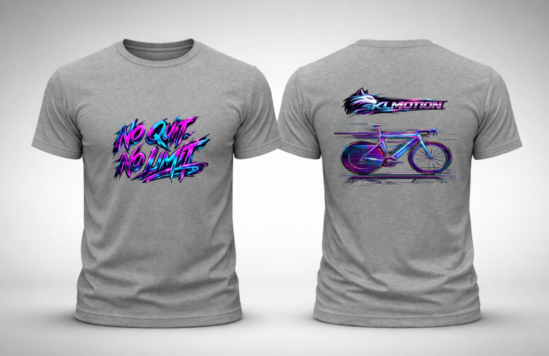 T-shirt Vélo de Course No Quit No Limit – T-shirt Cyclisme Sport Unisexe SKL Motion