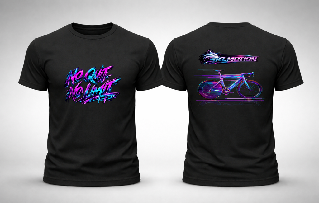 T-shirt Vélo de Course No Quit No Limit – T-shirt Cyclisme Sport Unisexe SKL Motion
