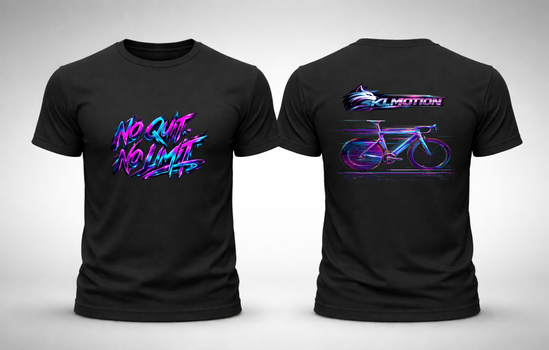 T-shirt Vélo de Course No Quit No Limit – T-shirt Cyclisme Sport Unisexe SKL Motion