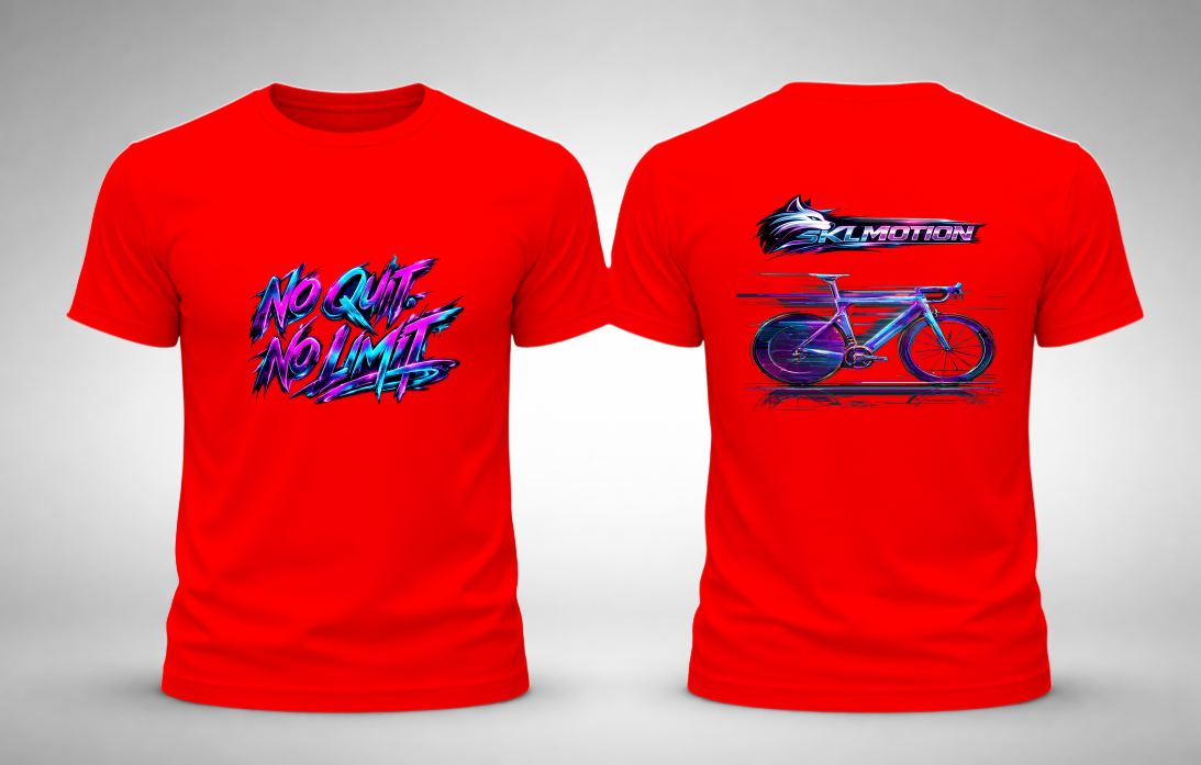 T-shirt Vélo de Course No Quit No Limit – T-shirt Cyclisme Sport Unisexe SKL Motion
