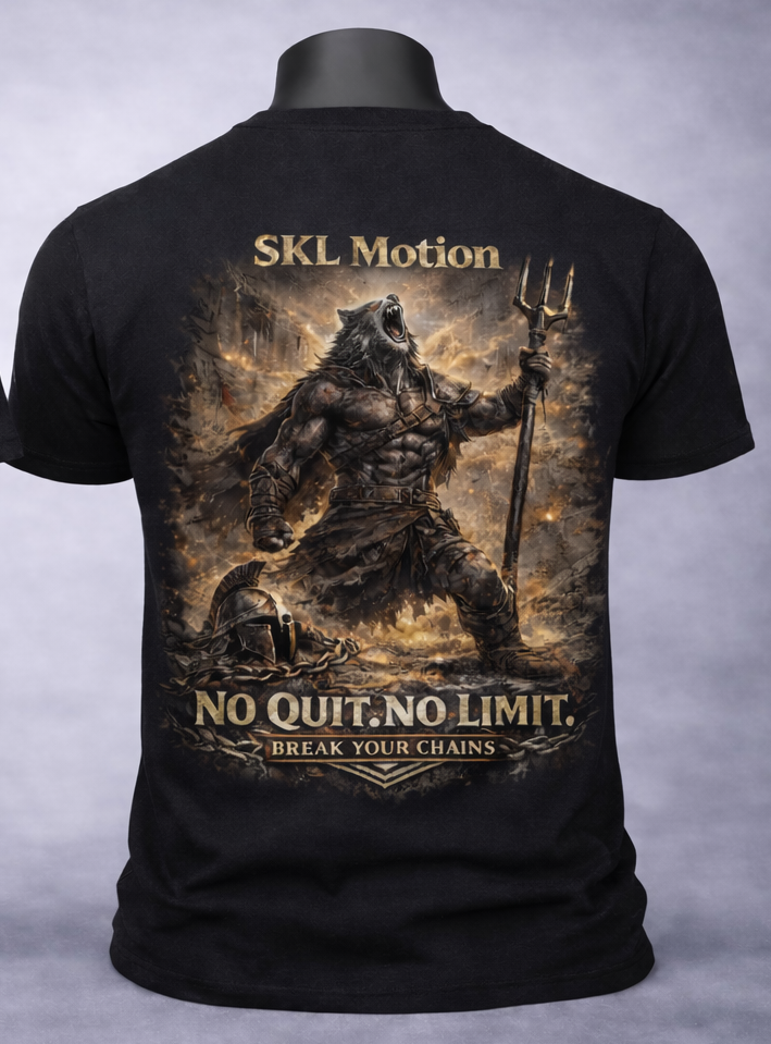 T-shirt Gladiateur Warrior – Collection Warrior -No Quit No Limit – Homme / Femme | SKL Motion