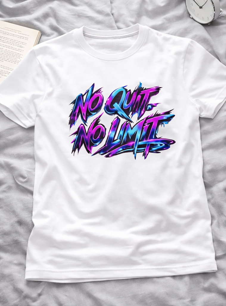 T-shirt Vélo de Course No Quit No Limit – T-shirt Cyclisme Sport Unisexe SKL Motion