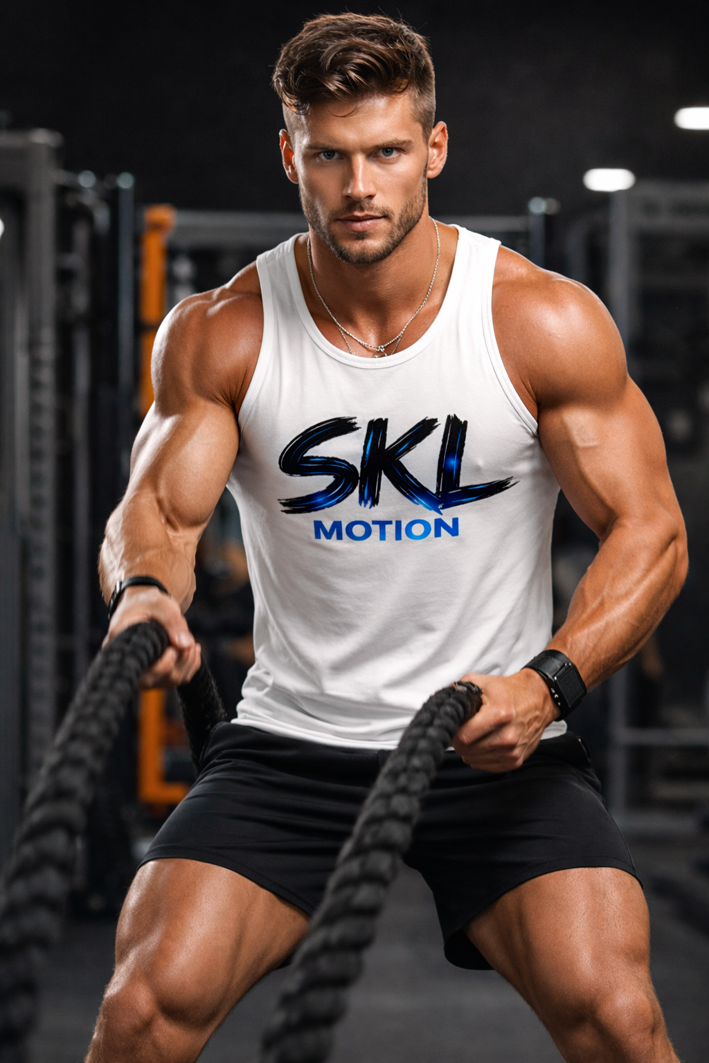 Débardeur Homme Col Large – Gym Boy SKL Motion