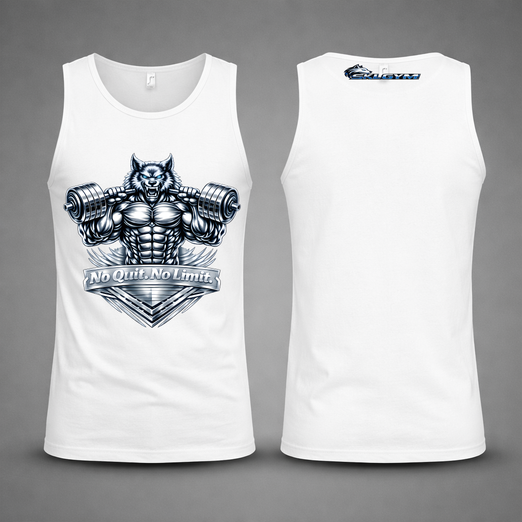 Débardeur Homme Musculation Motivation "No Quit No Limit" – Tank Top Fitness Sport Gym – SOL’S Justin