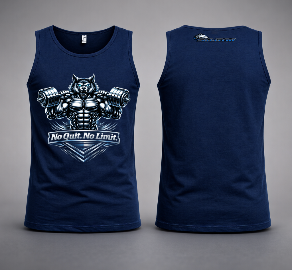 Débardeur Homme Musculation Motivation "No Quit No Limit" – Tank Top Fitness Sport Gym – SOL’S Justin
