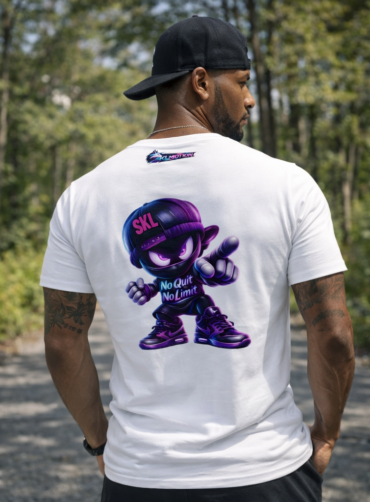 T-shirt Streetwear Ninja SKL – No Quit No Limit | Gildan Softstyle | Fitness Lifestyle | Unisexe