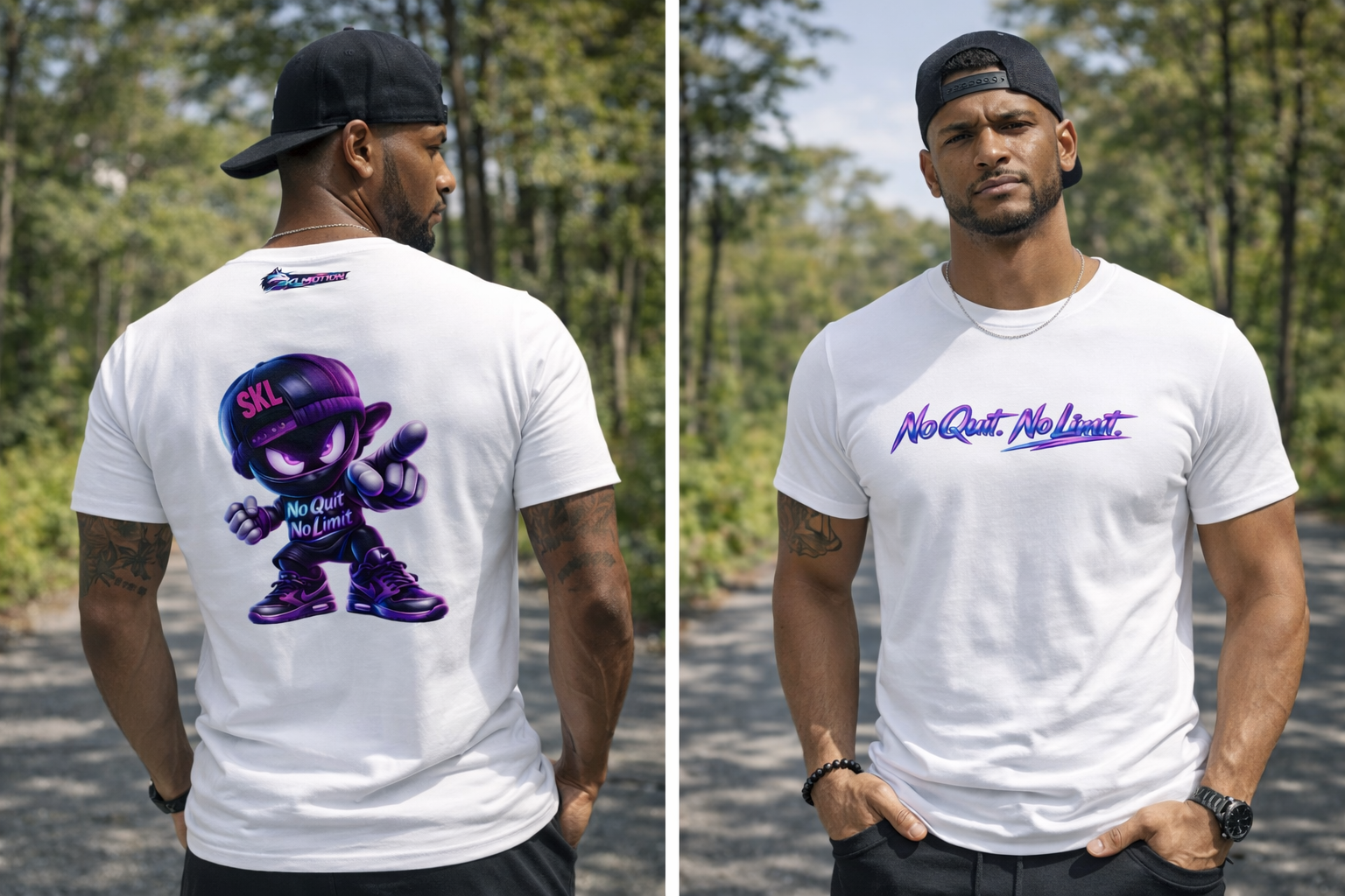 T-shirt Streetwear Ninja SKL – No Quit No Limit | Gildan Softstyle | Fitness Lifestyle | Unisexe