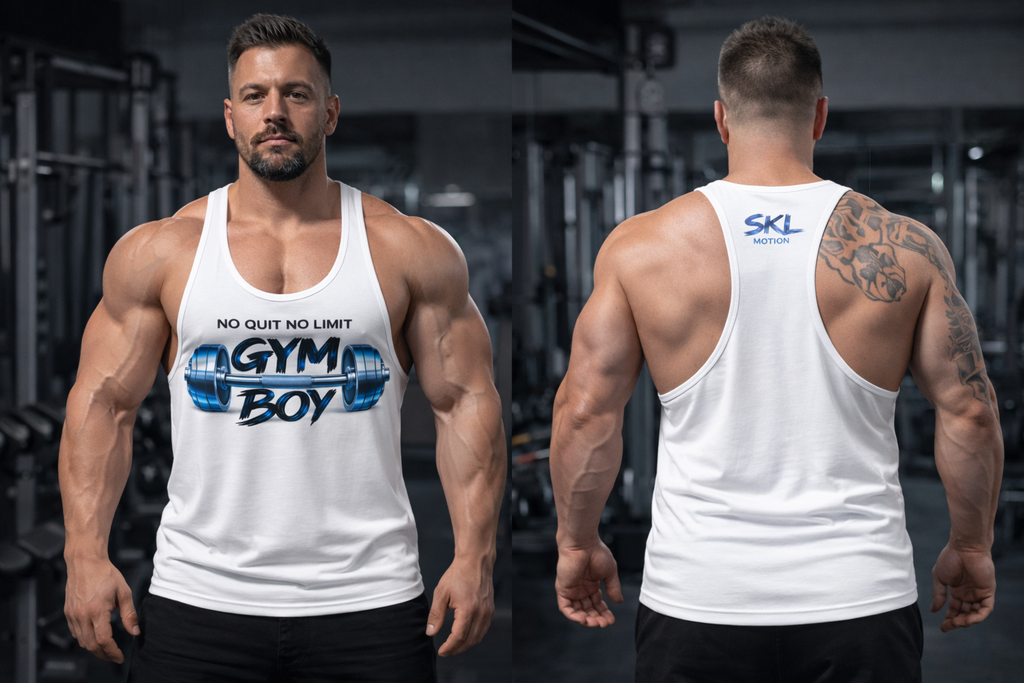 Stringer Homme Gym Boy SKL Motion – Débardeur Fitness Ultra Léger Échancré