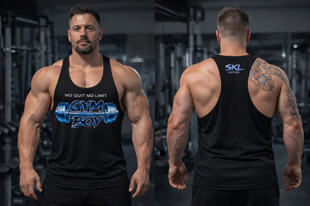 Stringer Homme Gym Boy SKL Motion – Débardeur Fitness Ultra Léger Échancré