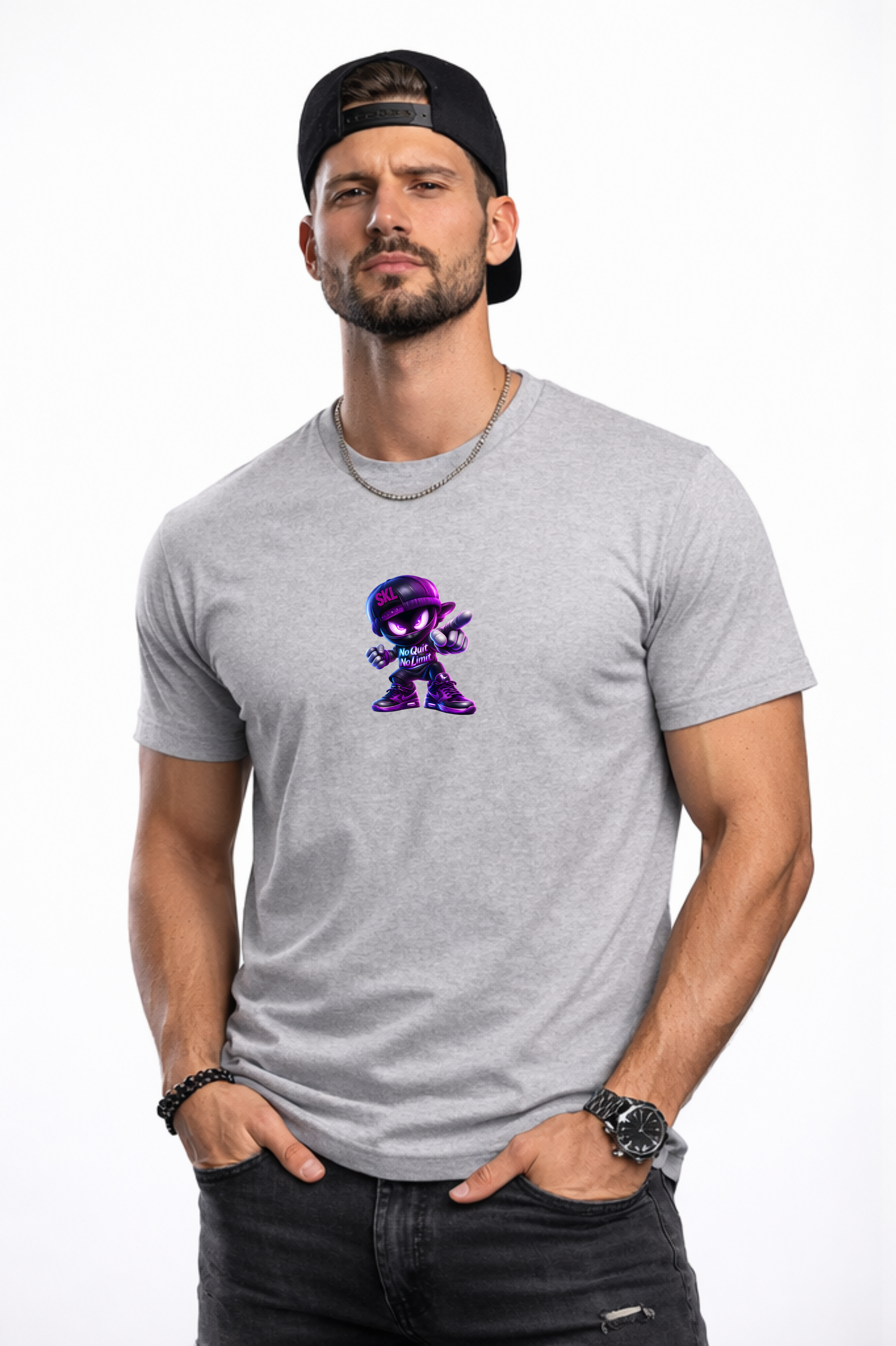 T-shirt Homme Streetwear Minimal – No Quit No Limit | Ninja SKL Motion