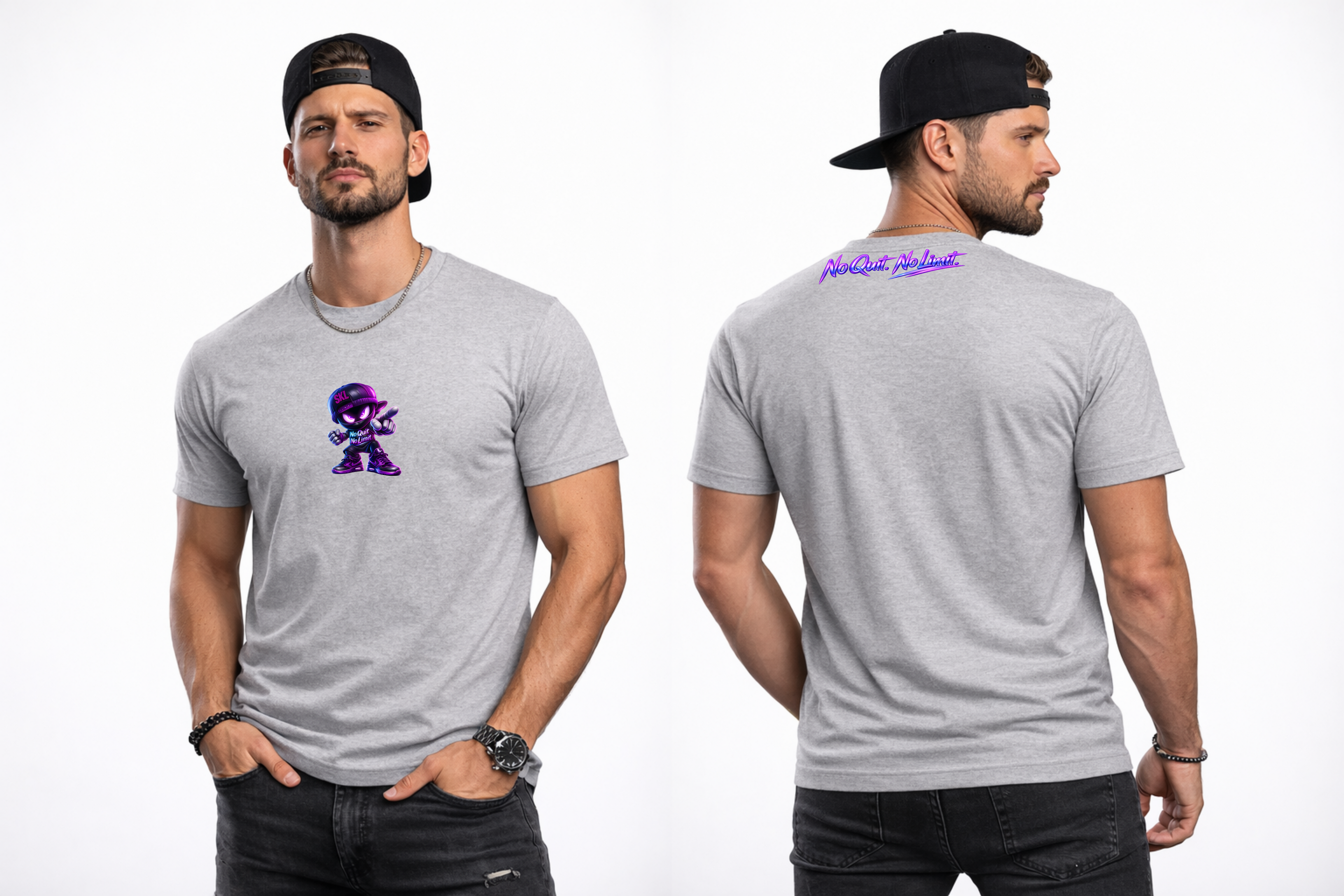 T-shirt Homme Streetwear Minimal – No Quit No Limit | Ninja SKL Motion