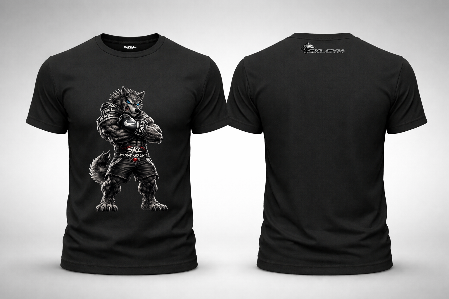 T-shirt Fitness Wolverine Musclé SKL Motion – No Quit No Limit – Tee-shirt Musculation Homme Coton Premium Gildan Softstyle