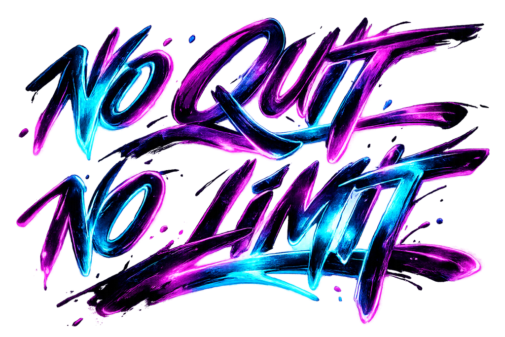 T-shirt Motivation NO QUIT NO LIMIT – SKL Motion – Néon Fluo – Coton Gildan Softstyle