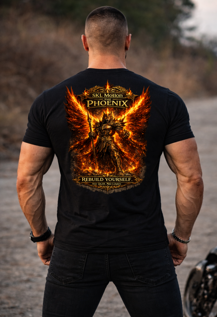 T-shirt Guerrier Phoenix – Renaissance & Force – Collection Warrior SKL Motion – Homme / Femme