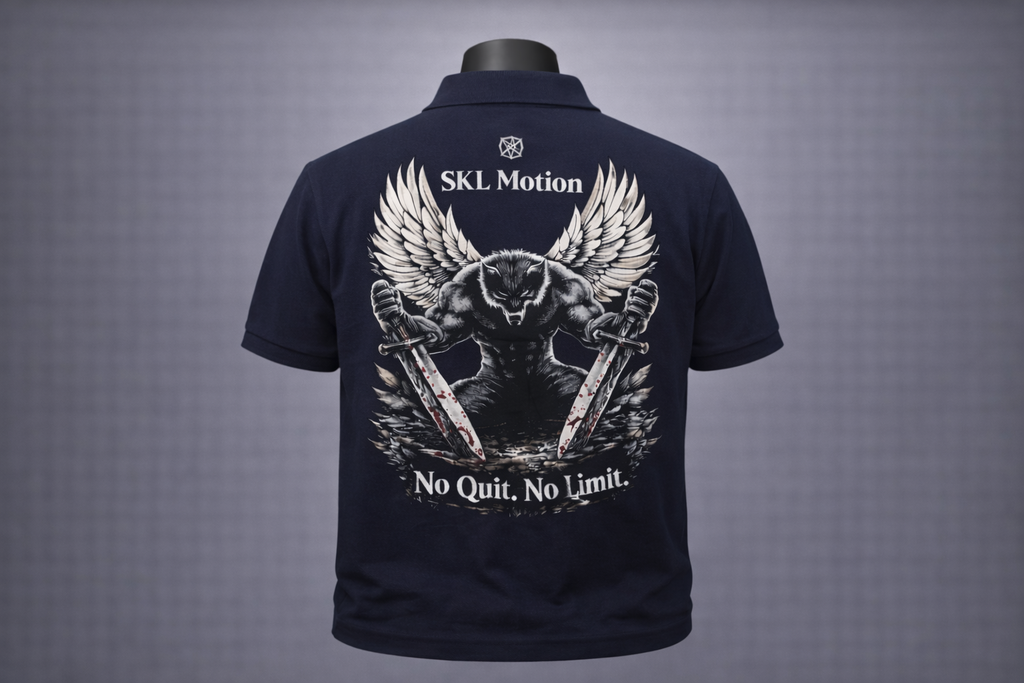 T-shirt Warrior Ailé - Collection Warrior- “No Quit No Limit” – Homme / Femme – Coton Doux – SKL Motion