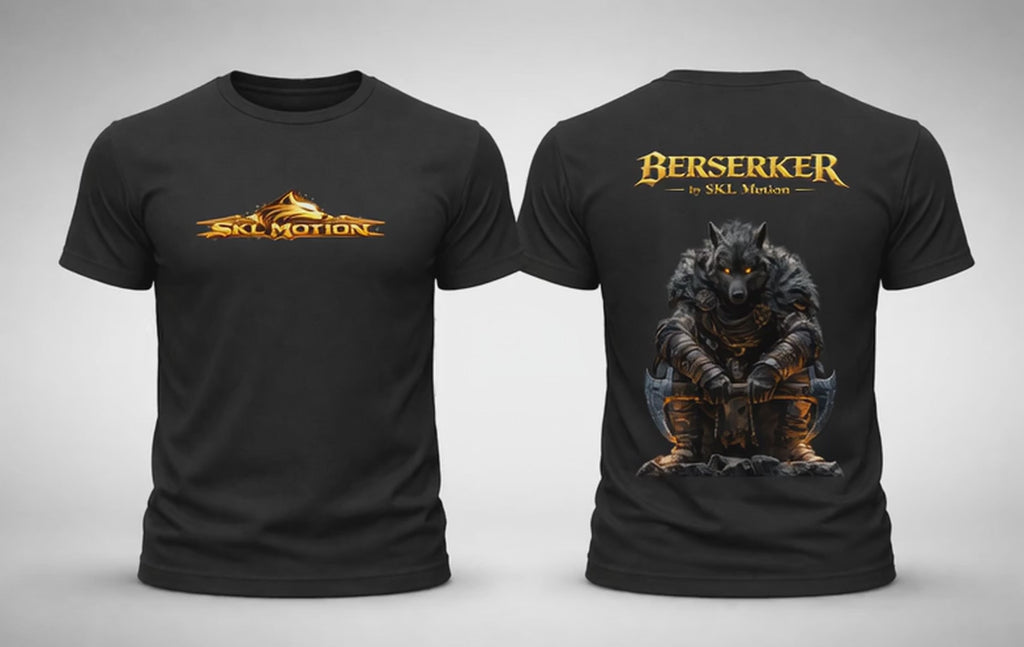 T-shirt Berserker Viking Gothique – SKL Motion – Coton Gildan Softstyle – Warrior Streetwear