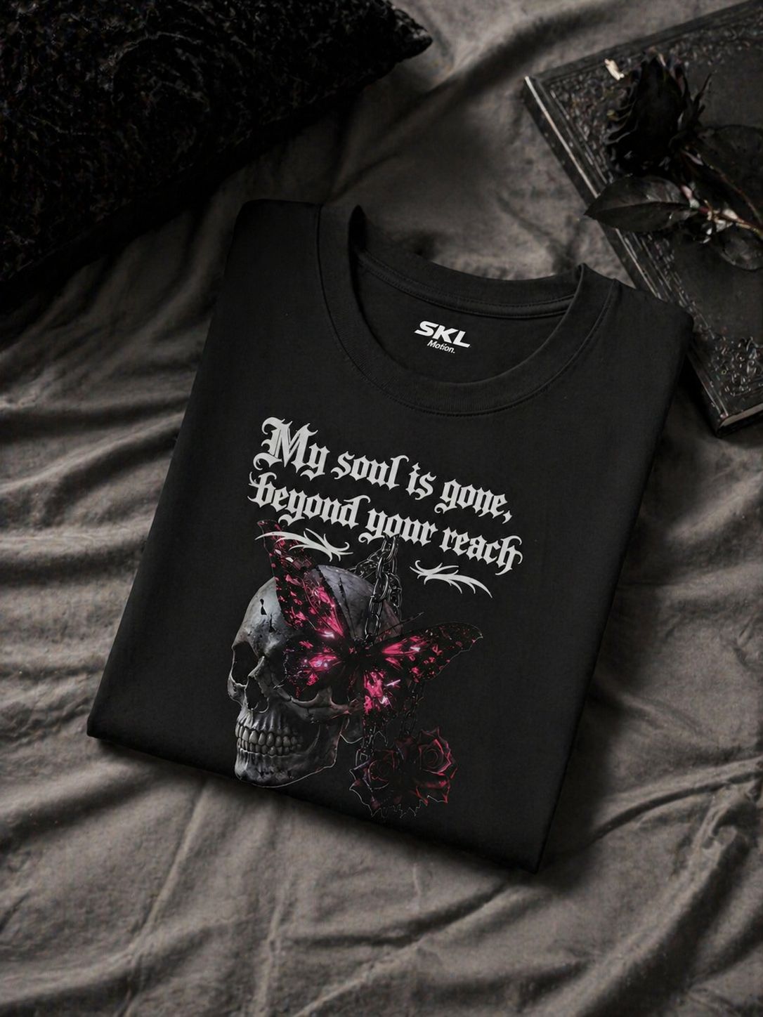 T-Shirt Streetwear Dark SKL Motion – My Soul Is Gone | Gildan Softstyle Unisexe