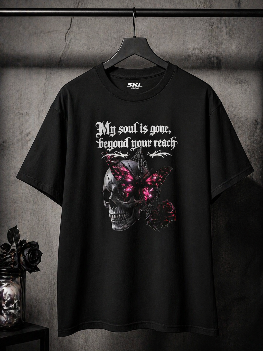 T-Shirt Streetwear Dark SKL Motion – My Soul Is Gone | Gildan Softstyle Unisexe