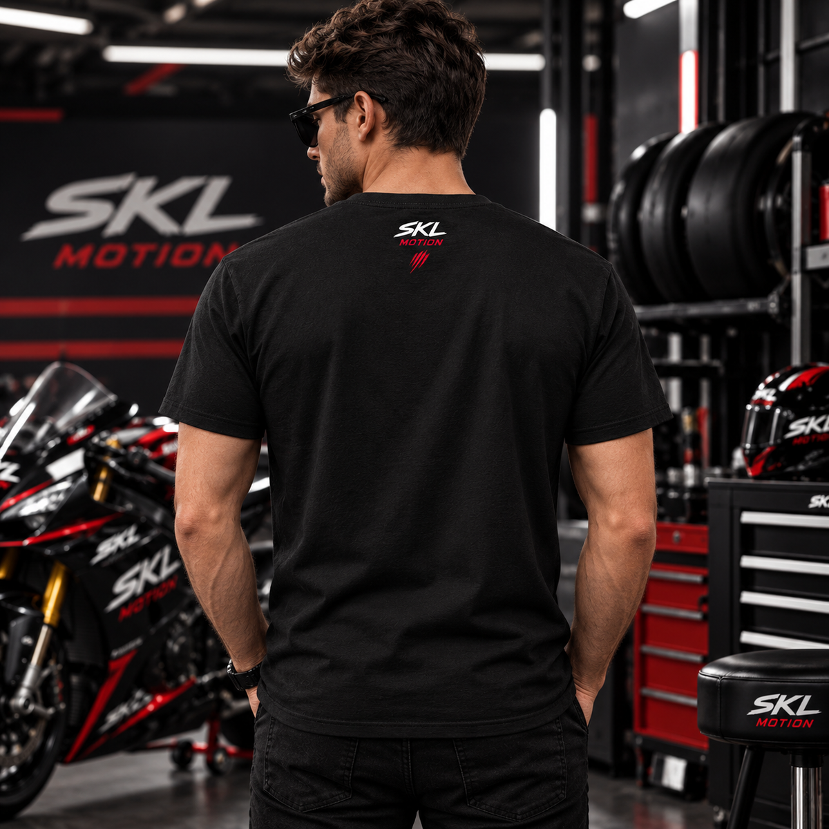 T-shirt Moto Sportive Racing SKL Motion – ambiance garage racing