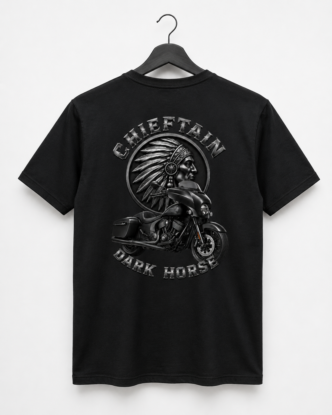 T-shirt Indian Chieftain noir – Gildan Softstyle – Biker Moto