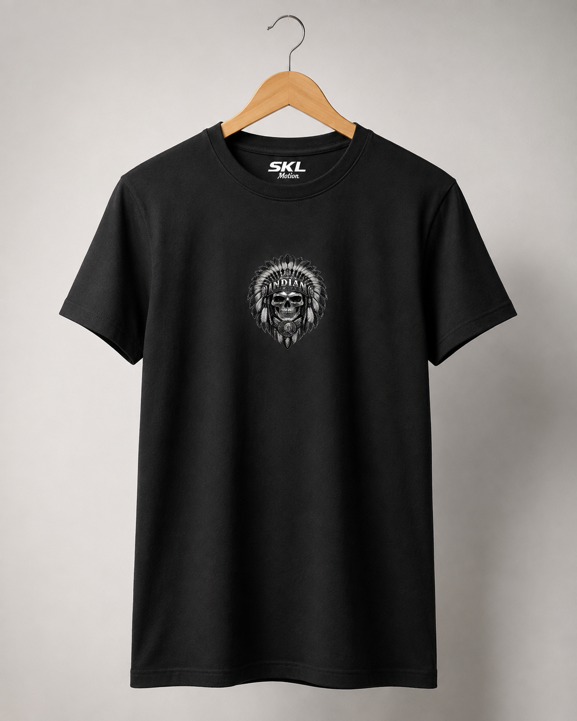 T-shirt moto Indian springfield noir – Gildan Softstyle – XS à 3XL – SKL Motion