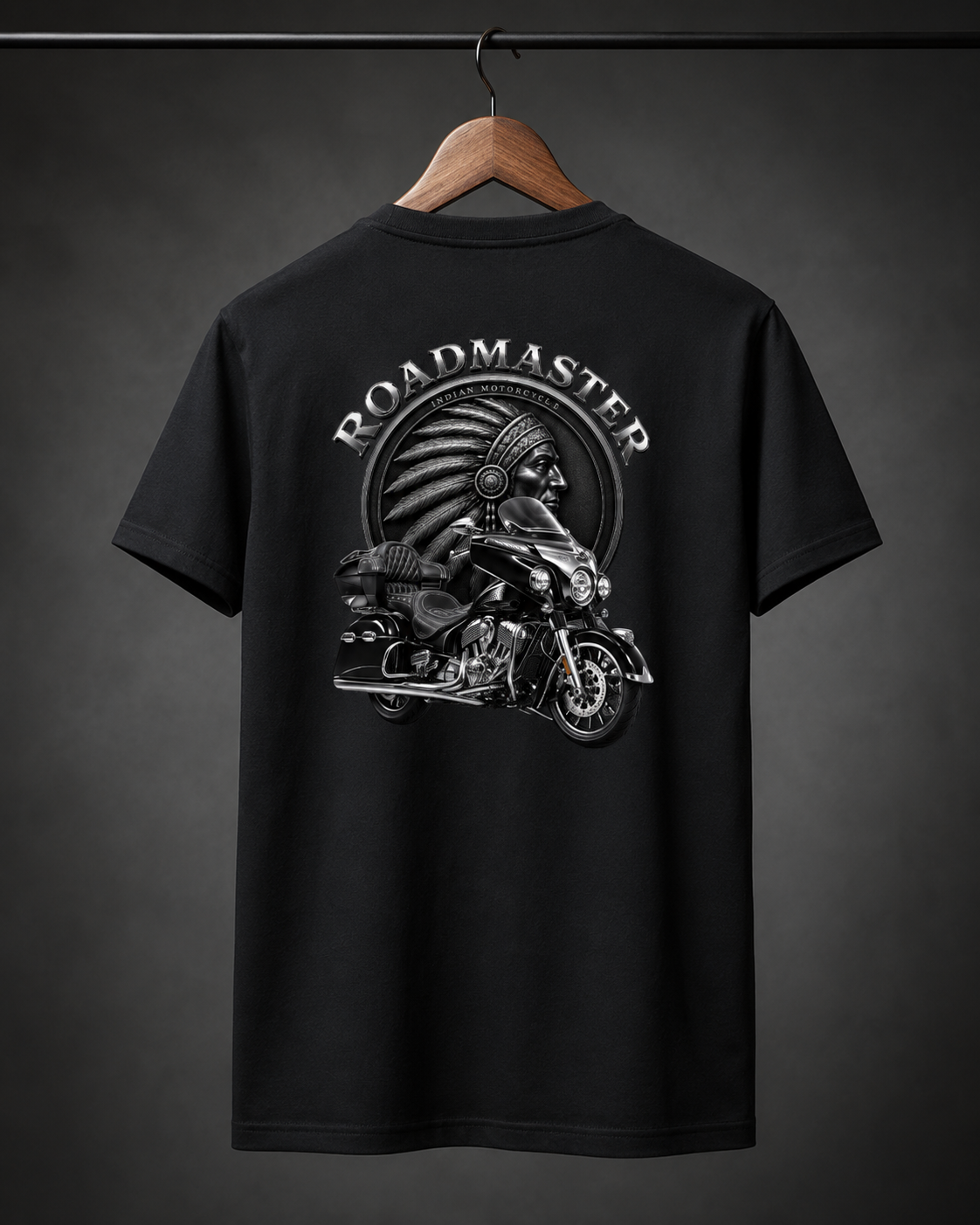 T-shirt moto Indian Roadmaster noir – Gildan Softstyle – XS à 3XL – SKL Motion